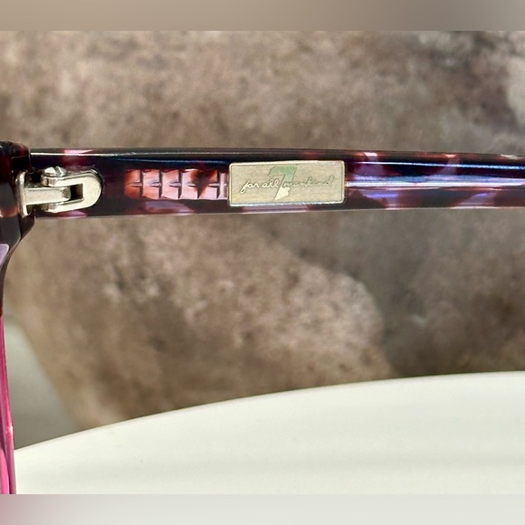 7 For All Mankind - Magenta Tortoiseshell-Patterned Rx Eyeglass Frames - EUC - Picture 11 of 17
